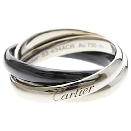 Cartier Trinity Ring aus Weißgold und Keramik