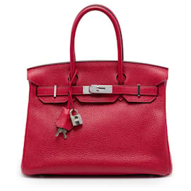 Hermès Red Clemence Birkin Retourne 30
