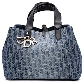 Dior Toujours Medium Tote aus blauem Oblique Denim