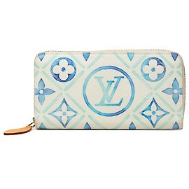 Portafoglio Zippy Louis Vuitton Blue Monogram Tiles By The Pool
