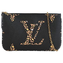 Louis Vuitton Black Monogram Giant Jungle Double Zip Pochette
