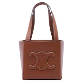 Borsa Cube in pelle di vitello marrone Cuir Triomphe Celine - Céline