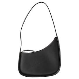 The Row Black Leather Half Moon Shoulder Bag - The row