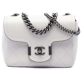 Chanel White Paris Greece Calfskin Archi Chic Flap