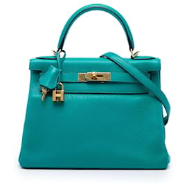 Hermès Blue Clemence Kelly II Retourne 28