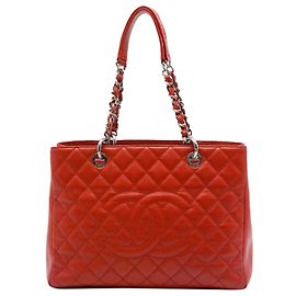 Chanel Red Caviar Grand Shopping Tote
