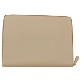 Portadocumenti e pochette con zip Fendi in pelle beige