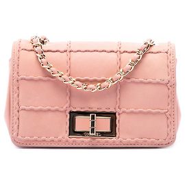 Chanel Mini Reissue 2.55 Flap in pelle d'agnello iridescente rosa, trapuntata Chocolate Bar
