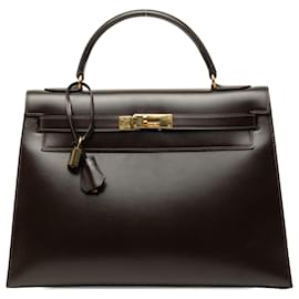 Hermès Brown Box Calf Kelly II Sellier 32