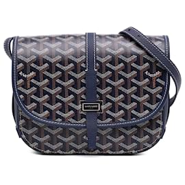 Goyard Blue Goyardine Belvedere PM
