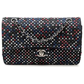 Chanel Blue Medium Classic Strass Embellished Denim Double Flap