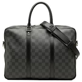 Louis Vuitton Black Damier Graphite Porte Documents Voyage PM
