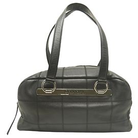 Chanel Black Chocolate Bar Caviar Shoulder Bag