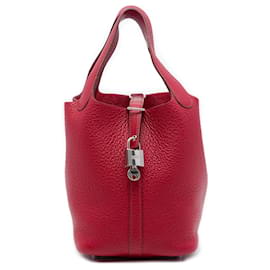 Hermès Red Clemence Picotin Lock 18