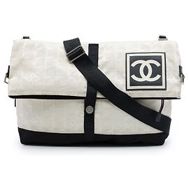 Chanel White CC New Travel Line Sports Nylon Crossbody