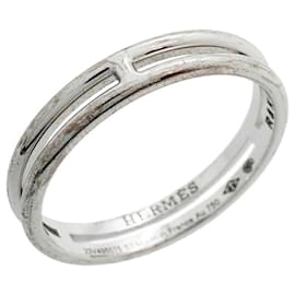 Anel Faixa Hermes Ariane em Ouro Branco 18K - Hermès
