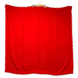 Louis Vuitton Monogram Jacquard Seiden-Wollen-Stola
