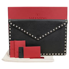Pochette Rockstud Valentino Garavani Noir Cuir