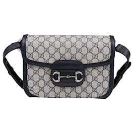 Borsa a tracolla Horsebit Gg Small Blu - Gucci