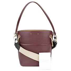 Chloé Borsa a secchiello Roy in pelle bordeaux