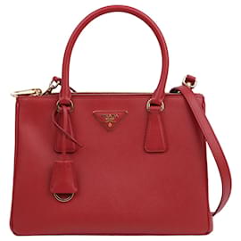 Prada Borsa Tote Galleria Medium in pelle Saffiano Rossa