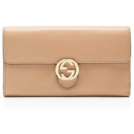 Gucci Continental-Portemonnaie aus Leder mit verschlungenem G