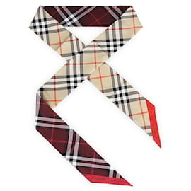 Sciarpa in seta a quadri contrastanti da donna - Burberry