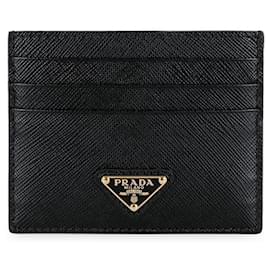 Porta-cartões Saffiano para mulher com logótipo triangular - Prada