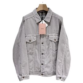 Miu Miu Blouson de veludo cotelê lavado Cinza