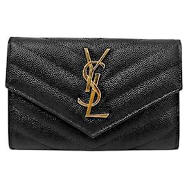 Kartenetui Enveloppe gesteppt schwarz - Saint Laurent