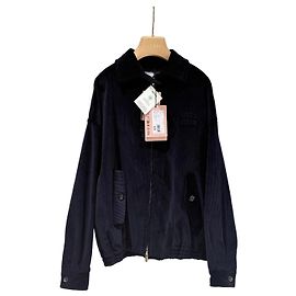 Miu Miu Blouson de veludo cotelê Navy