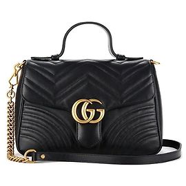 Gucci  mala de ombro e mão GG Marmont Matelassé com alça superior DTDIT Black