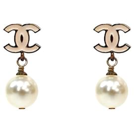 Orecchini CC con perle a goccia - Chanel