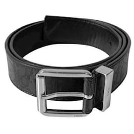 Cintura in pelle Galaxy con jacquard Oblique classico da uomo Nero - Dior