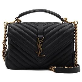 Saint Laurent Borsa Tote Monogram Matelassé Medium, Borsa a Tracolla e a Spalla Black Gold