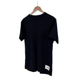 T-shirt in cotone biologico con patch logo da uomo - Nero - Jil Sander