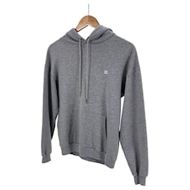 T-shirt con cappuccio in cashmere con logo Triomphe Grigio - Céline