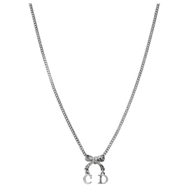 Collana CD Ribbon in Zirconia Argentata - Dior