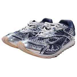 Bottega Veneta Sapatilhas Orbit Abyss Silver Navy