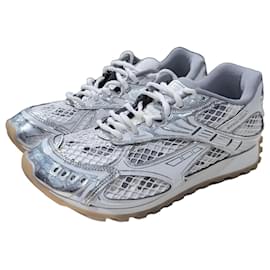 Bottega Veneta Sapatilhas Orbit Silver White