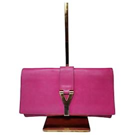 Sac pochette YVES SAINT LAURENT Ligne Y en cuir de veau Rose - Yves Saint Laurent