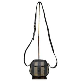 Borsa a tracolla Fendi Vintage Camera Case in pelle Nero/Beige