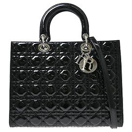 Christian Dior Lady Dior Patent Large