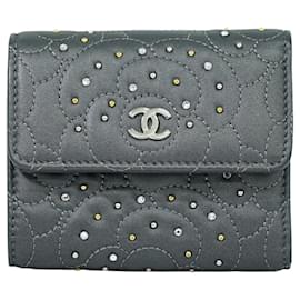 Chanel Camellia Flap Studded Camellia Lambskin
