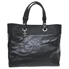 Borsa Tote Chanel Biarritz in tela rivestita matelassé Large