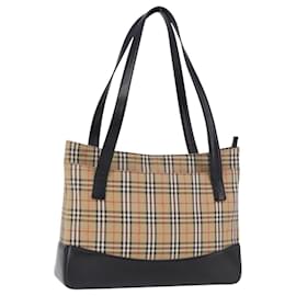 Borsa Tote Nova Check in Tela Beige Auth 196697 di BURBERRY - Burberry