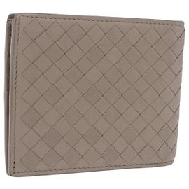 Portafoglio BOTTEGA VENETA INTRECCIATO in pelle grigio autentico 195454A