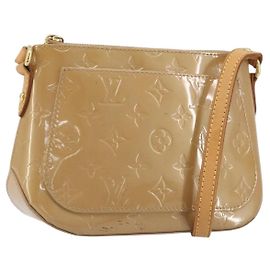 LOUIS VUITTON Monogram Vernis Minna Street Bag Noisette M91508 LV Auth 197006