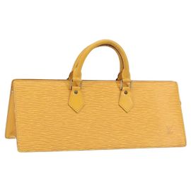 LOUIS VUITTON Epi Sac Triangle Hand Bag Yellow M52099 LV Auth 197531