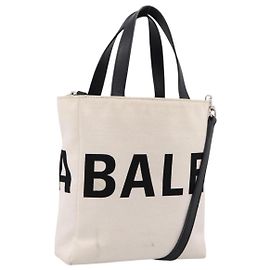 Borsa Balenciaga Everyday Tote Bag Canvas 2way White Black 544459 Auth ep15802